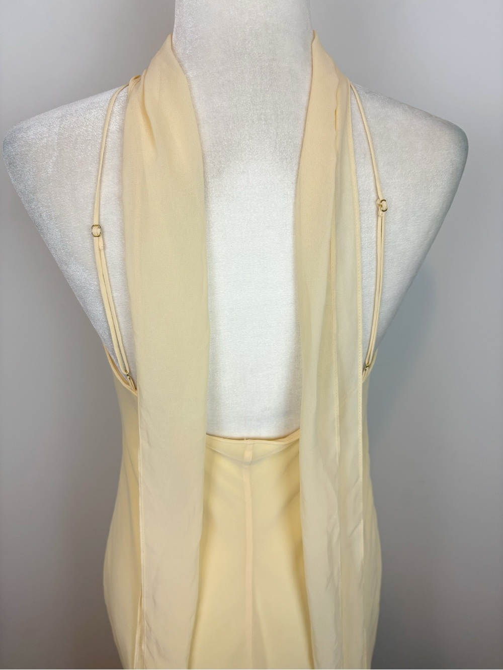 Amanda Uprichard Ashton Maxi Dress in Cornsilk Size M - Picture 8 of 14